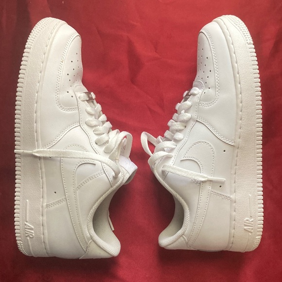 Nike Air Force 1 White Sneakers - Picture 4 of 5